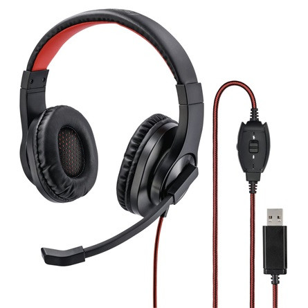 Hama HS-USB400 fejhallgató headset fekete