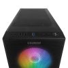 Everest Számítógépház -  FACED V1 (fekete; üveg; ATX; alsó táp; 4x120mm LED; 1xUSB3.0 + 2xUSB2.0)