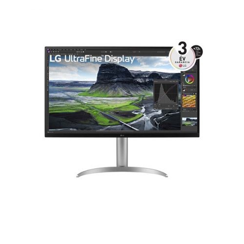 LGitor 32" - 32UQ85R-W (IPS; 16:9; 4K 3840x2160; 5ms; 400cd; HDMIx2; DP; USB-C; FreeSync, Spkr, Pivot, Önkalibráció)