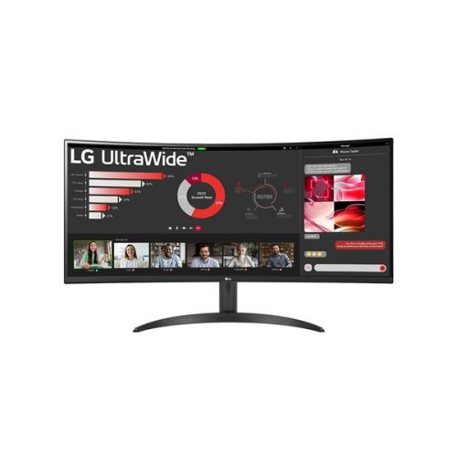 LGitor 34" - 34WR50QC-B (VA; Ívelt, 21:9; 3440x1440; 5ms; 300cd; 100Hz, HDMIx2, HDR10; sRGB99%)