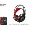 Snopy Fejhallgató - SN-GX7 CRAZY (2.0, mikrofon, USB+3,5mm jack, hang.szab., nagy-párnás, 2m kábel, fekete)