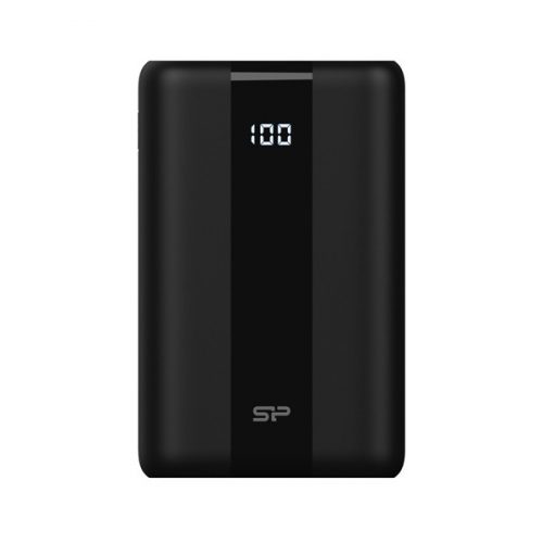 Silicon Power Akkubank - 30000mAh QX55 PowerBank Fekete (USB1- USB2: DC 5V/2.4A, USB3:Type-C :DC 12V/1.5A, Lightning)