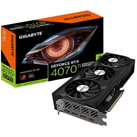 Gigabyte GeForce RTX 4070 Ti SUPER WindForce3 OC 16GB GDDR6X 256-bit grafikus kártya