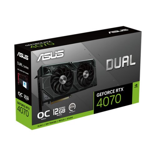 Asus Videokártya - nVidia DUAL-RTX4070S-O12G (12288MB, GDDR6X, 2550/21000 Mhz, 192bit, 1xHDMI, 3xDP)